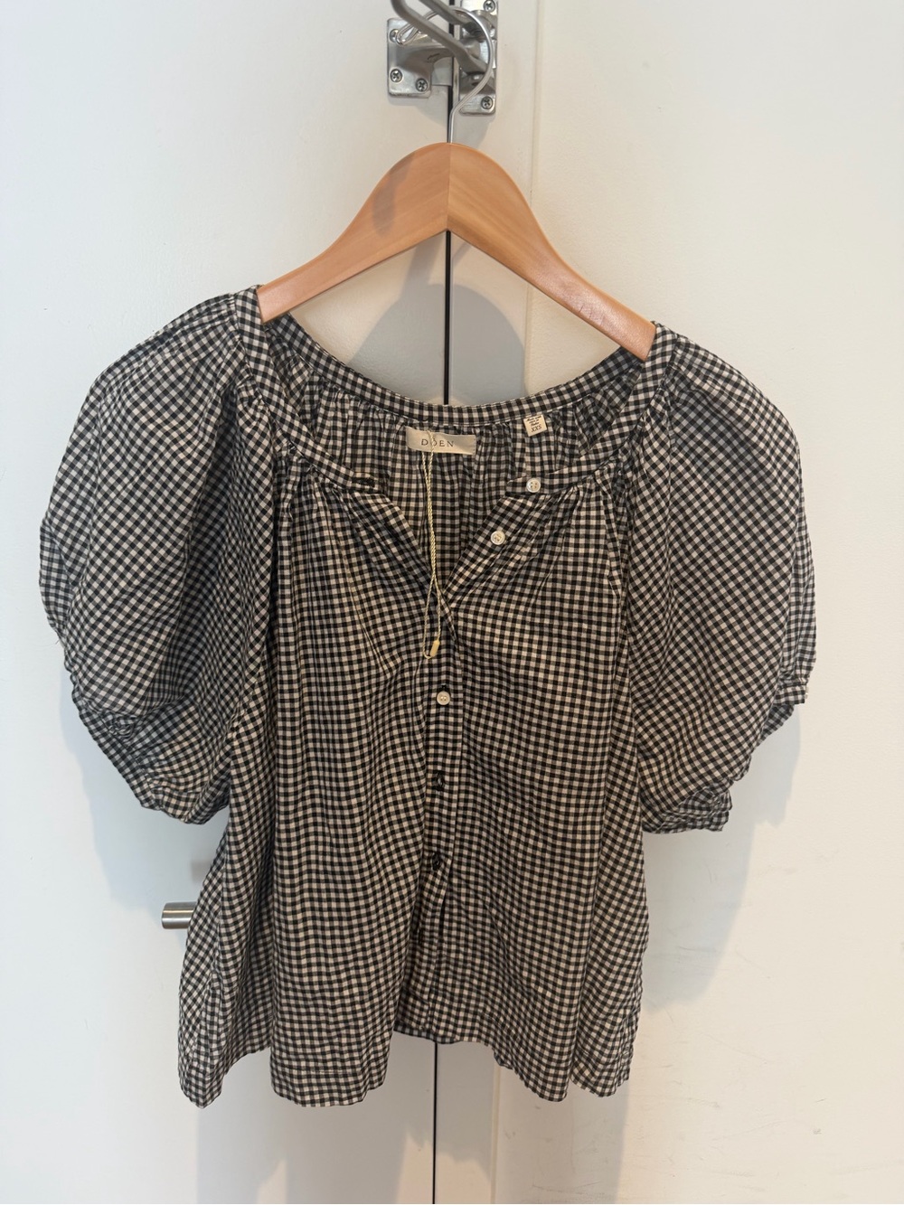 DOEN June Gingham Top XXS